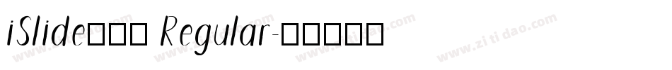 iSlide云犹体 Regular字体转换